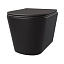 Унитаз подвесной Taliente Коррето (Correto) CR25200 Nero черный матовый с сиденьем микролифт смыв воронка-водоворот
